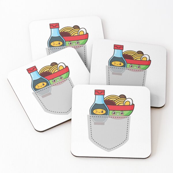 Item preview, Kawaii Pocket Friends - Ramen And Soy Sauce designed and sold by CharlieDun.