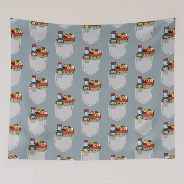 Item preview, Kawaii Pocket Friends - Ramen And Soy Sauce designed and sold by CharlieDun.