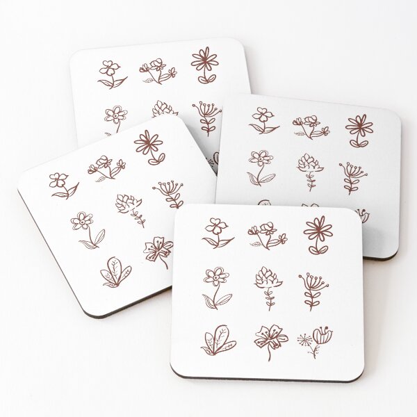 Item preview, Handpainted Line Flowers designed and sold by Inez-kemmy.