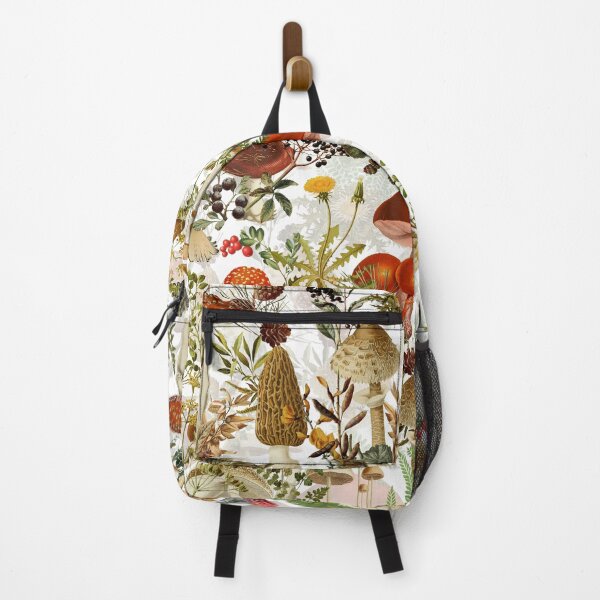 Item preview, Vintage Midnight Mushrooms Forest Botanical Garden Pattern - White Nightgarden designed and sold by UtArt.
