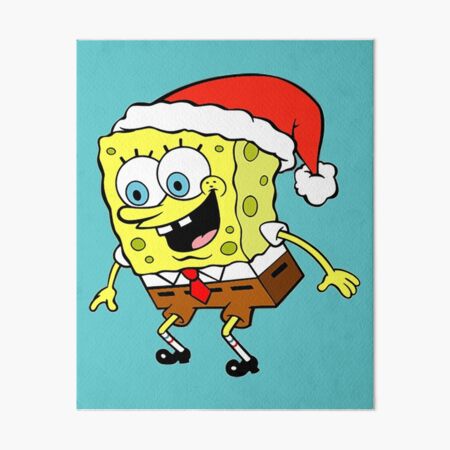 Spongebob Christmas Art Board Print