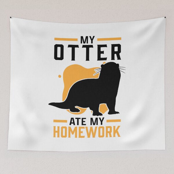 Item preview, Otter homework eaten otter sea otter designed and sold by madgrfx.