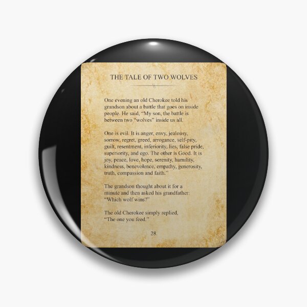 Item preview, The Table Of Two Wolves Poster Gift - One Evening An Old Cherokee Told His Grandson designed and sold by HerBertTeee.
