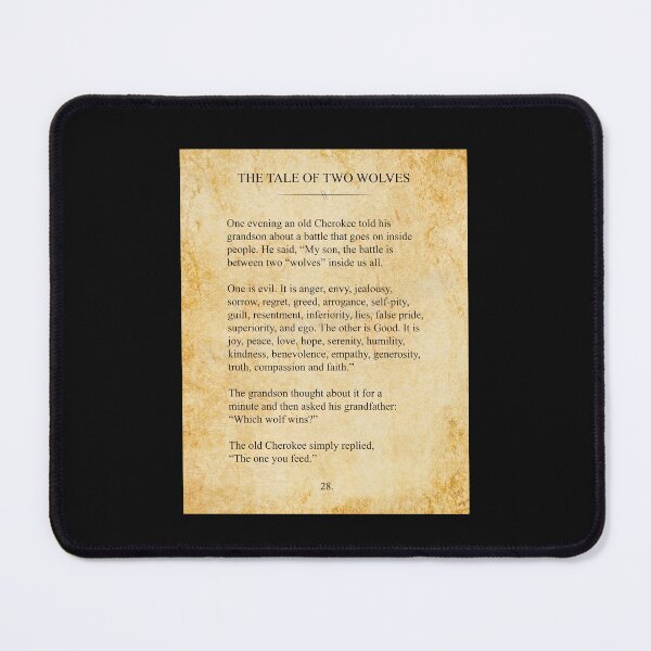 Item preview, The Table Of Two Wolves Poster Gift - One Evening An Old Cherokee Told His Grandson designed and sold by HerBertTeee.