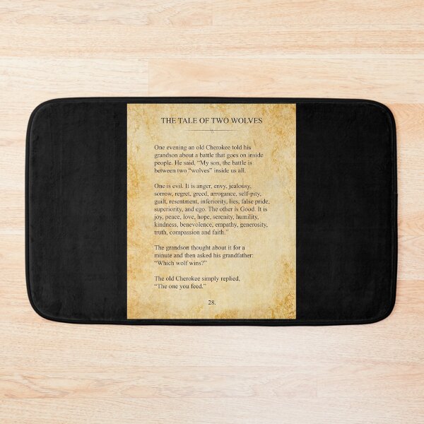 Item preview, The Table Of Two Wolves Poster Gift - One Evening An Old Cherokee Told His Grandson designed and sold by HerBertTeee.