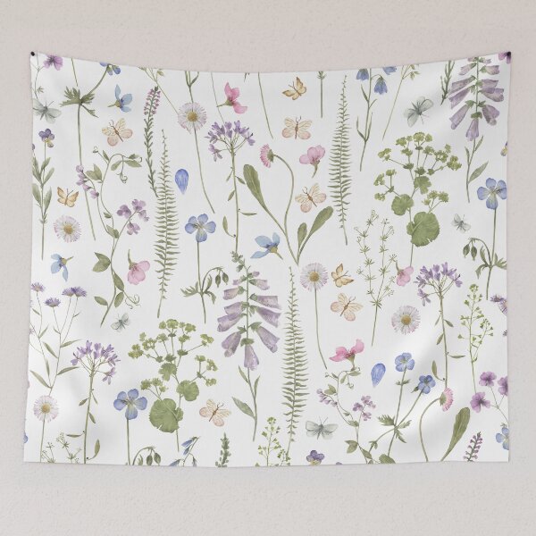 Item preview, Hand drawn watercolor wildflower pattern designed and sold by UtArt.