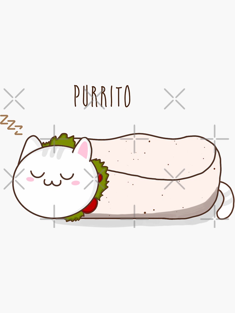 Purrito Cat Cute Funny Pun Burrito Cat Classic T-shirt