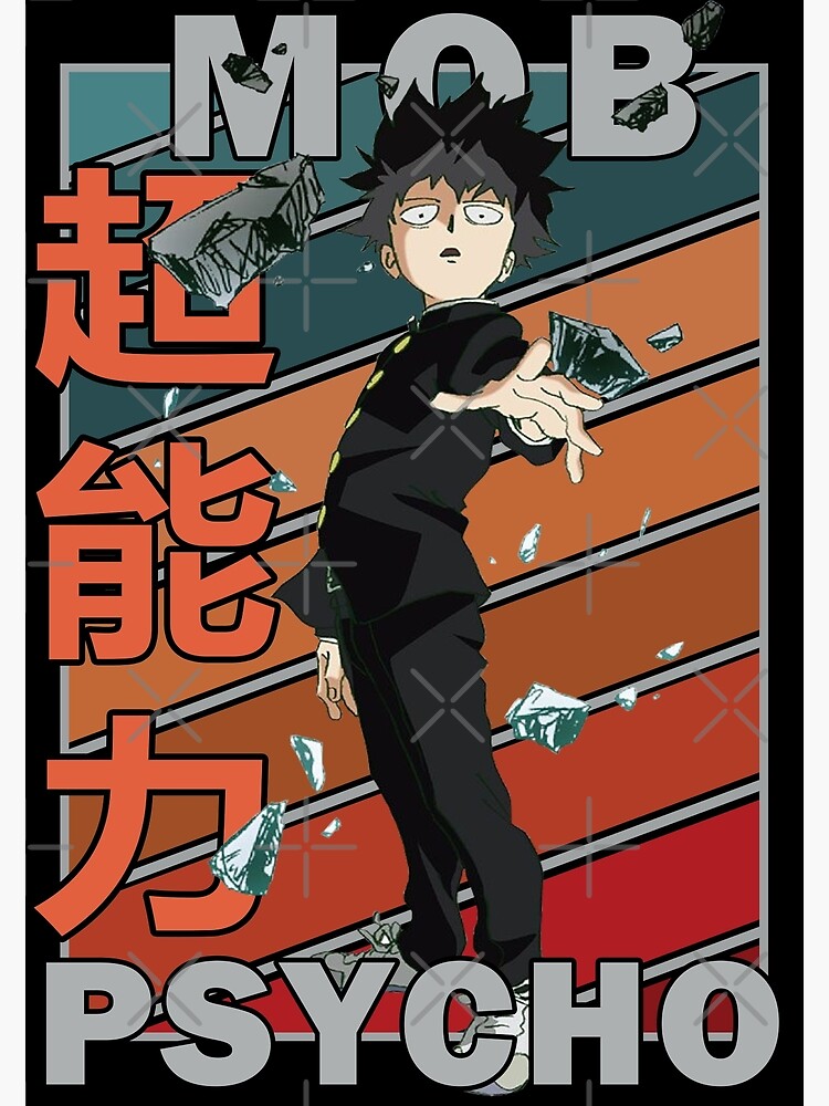 Shigeo Kageyama Mob Psycho 100 Mobu Saiko Hyaku Vintage Color Palette Design Poster By 6069