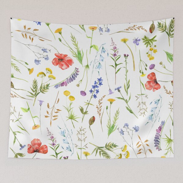 Item preview, Copy of colorful hand drawn watercolor wildflower pattern - single layer designed and sold by UtArt.