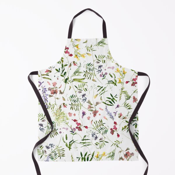 Item preview,  colorful hand drawn watercolor wildflower and peas pattern - single layer designed and sold by UtArt.