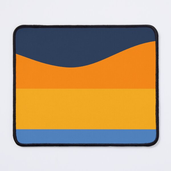 Item preview, Dark Blue Light Blue Orange Minimalistic Retro Colorful Stripes - Abstract Waves designed and sold by LiquidWing.