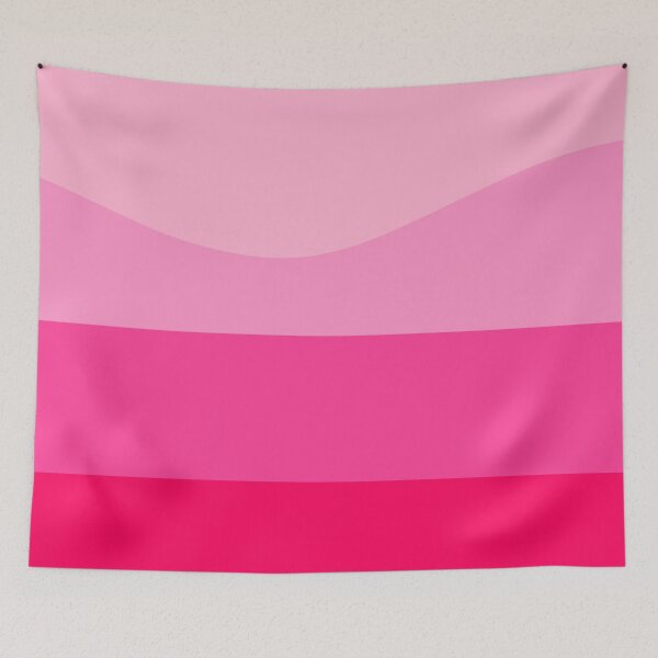 Item preview, Rayas de colores retro minimalistas de color rosa brillante - Ondas abstractas designed and sold by LiquidWing.