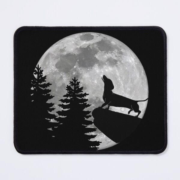 Item preview, Dachshund howling in the moonlight designed and sold by Daschunddesigns.