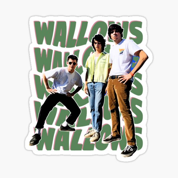 "Great Model Wallows Green Wave Text Cool Graphic Gift" Sticker by
