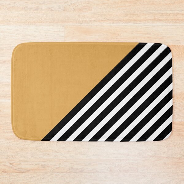 Artikelvorschau, Color Block & Stripes Geometric Print, Yellow, Black and White entworfen und verkauft von meggydesigns.
