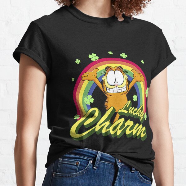 Garfield St. Patrick's Day Garfield Lucky Charm Rainbow Classic T-Shirt