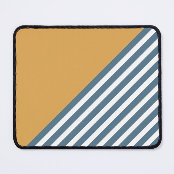 Item preview, Color Block & Stripes Geometric Print, Yellow, Blue and White designed and sold by meggydesigns.