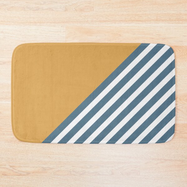 Artikelvorschau, Color Block & Stripes Geometric Print, Yellow, Blue and White entworfen und verkauft von meggydesigns.
