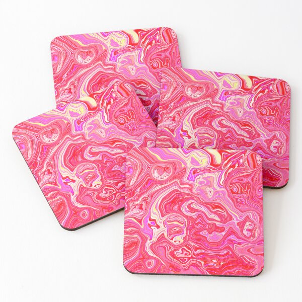 Item preview, Pink, Red, and Yellow Abstract Psychedelic Swirl Liquid Pattern designed and sold by IraNiva.