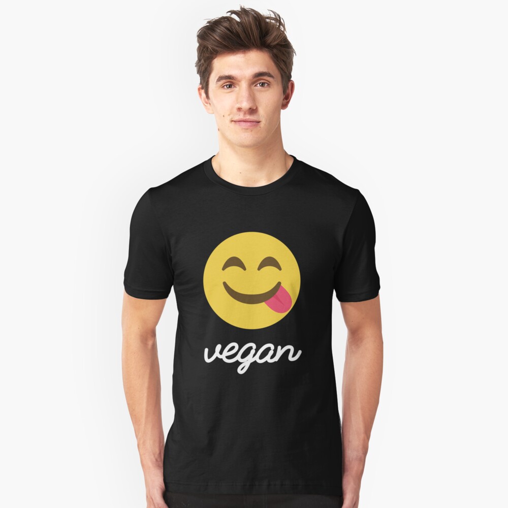 "Vegan Emoji Shirt Funny Vegan Shirt Vegan Tshirts" Tshirt by