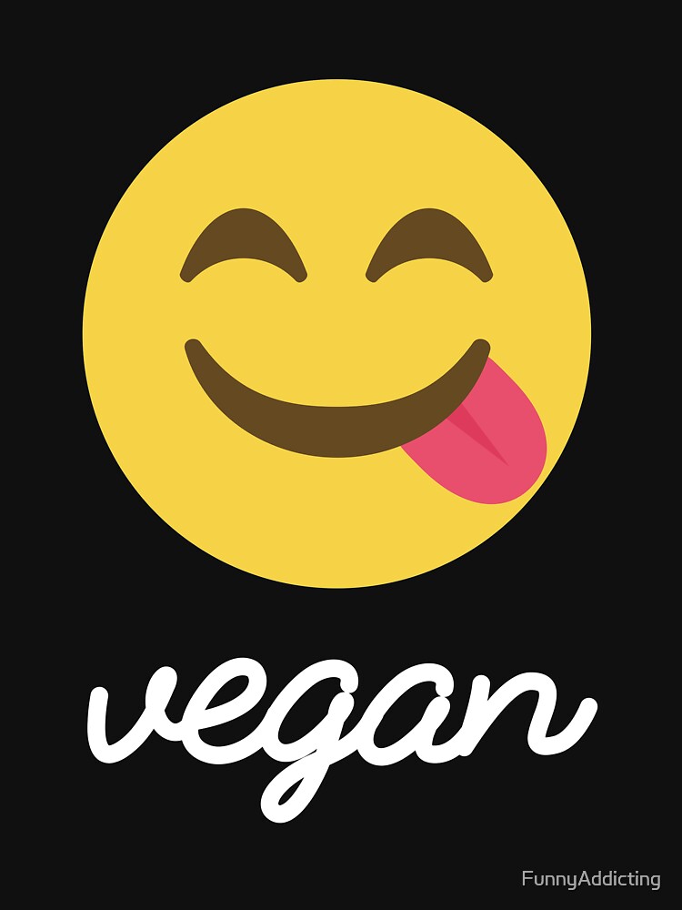 "Vegan Emoji Shirt Funny Vegan Shirt Vegan Tshirts" Tshirt by