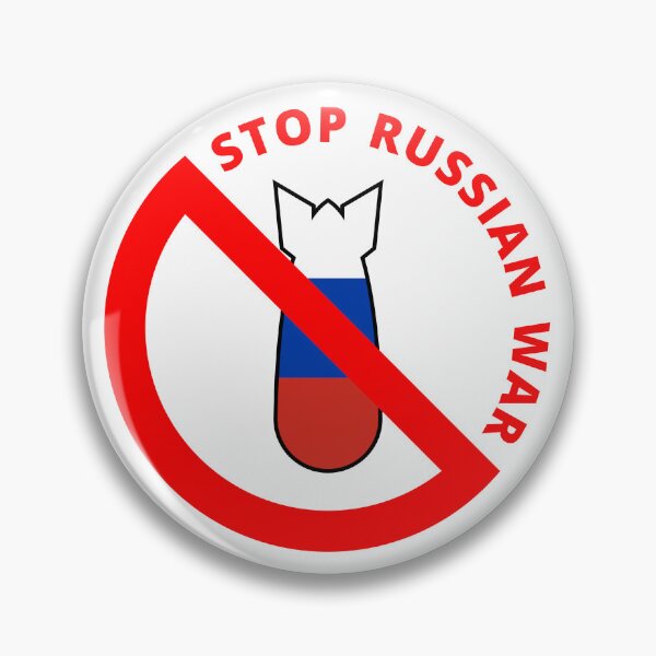Item preview, Stop bombing sign with bomb in russian flag colors designed and sold by IuriiVlasenko.
