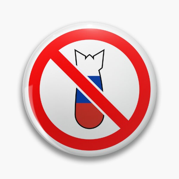 Item preview, Stop bombing sign with bomb in russian flag colors designed and sold by IuriiVlasenko.