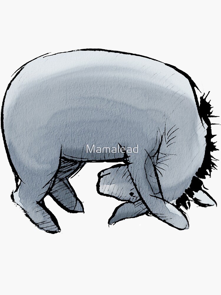 classic-winnie-the-pooh-eeyore-lost-his-tail-sticker-for-sale-by