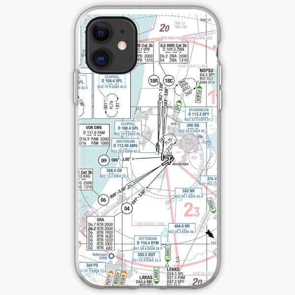 Airspace overview Amsterdam iPhone Soft Case