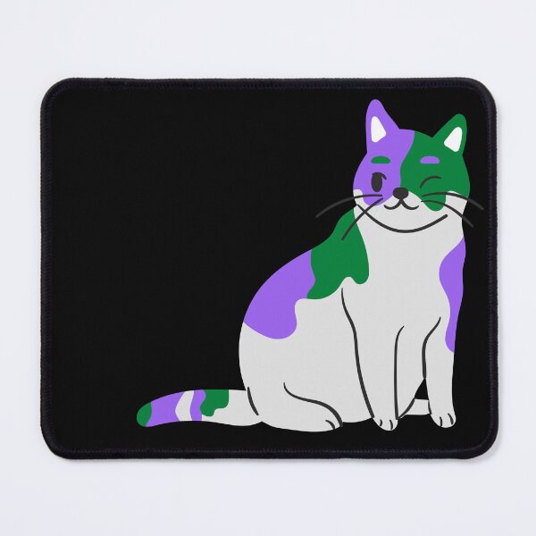 Item preview, Subtle Genderqueer Pride Flag, Cute Discreet Genderqueer Cat, LGBTQ designed and sold by SweetestPrints.