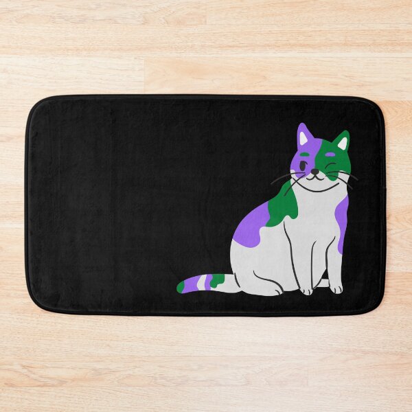 Item preview, Subtle Genderqueer Pride Flag, Cute Discreet Genderqueer Cat, LGBTQ designed and sold by SweetestPrints.