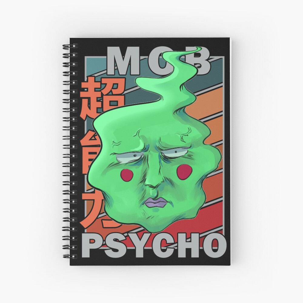 Ekubo Dimple Mob Psycho 100 Mobu Saiko Hyaku Vintage Color Palette Design Spiral Notebook By 7816