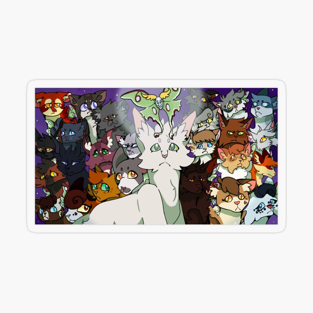 Warrior cats pattern 2 Sticker for Sale by strawbebehmod