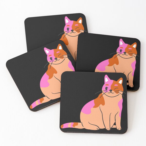 Item preview, Subtle Lesbian Pride Flag, Cute Discreet Lesbian Cat, LGBTQ designed and sold by SweetestPrints.