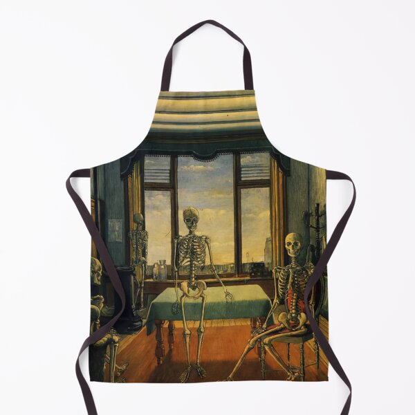 Item preview, Skeletons in an office by Paul Delvaux designed and sold by AestheticsXarts.