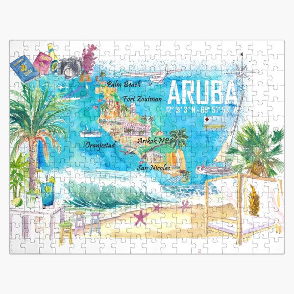 Map of The Caribbean Sea and outlets Islands Jigsaw Puzzle