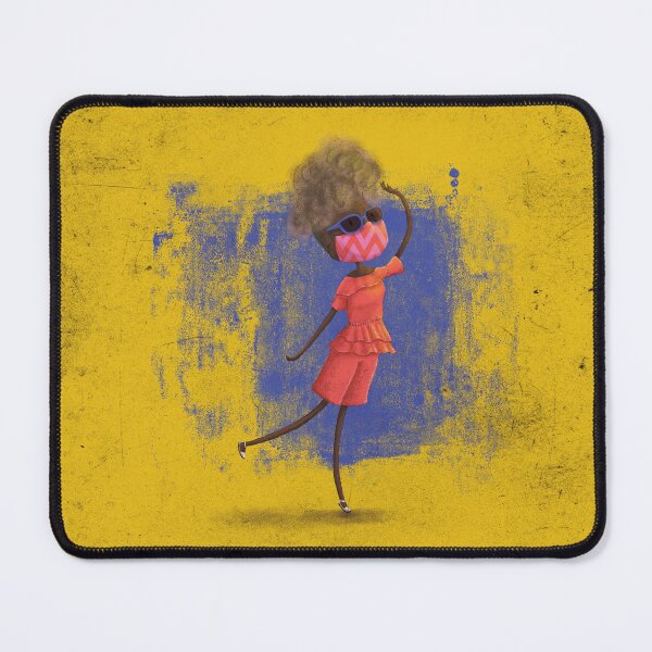 Item preview, Sunny Day Whimsical Woman Illustration in a Pink Playsuit designed and sold by haximica.