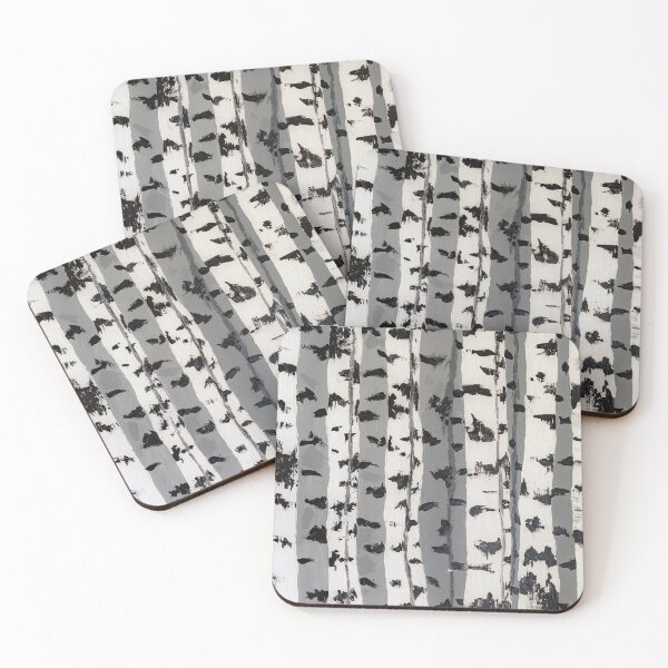Item preview, Abstract birch trees designed and sold by ArinasFineArt.