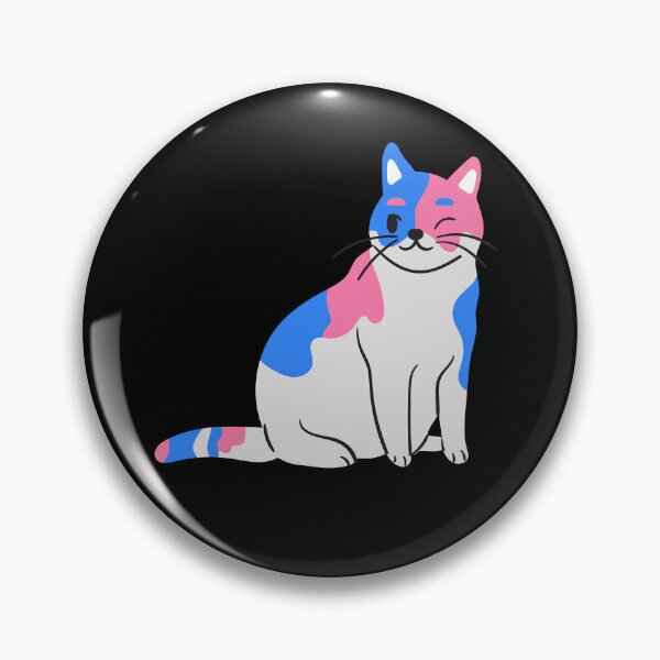 Item preview, Subtle Trans Pride Flag, Cute Discreet Transgender Cat, LGBTQ designed and sold by SweetestPrints.