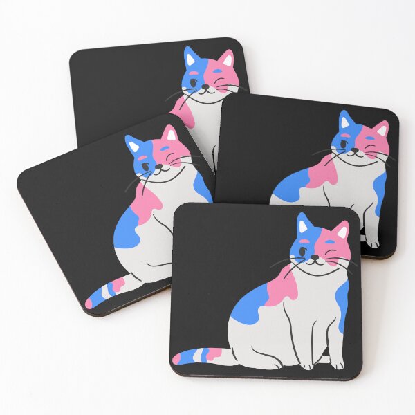 Item preview, Subtle Trans Pride Flag, Cute Discreet Transgender Cat, LGBTQ designed and sold by SweetestPrints.