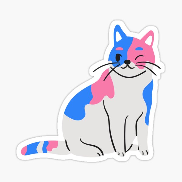 Artikel-Vorschau von Subtile Trans-Pride-Flagge, niedliche diskrete Transgender-Katze, LGBTQ, designt und verkauft von SweetestPrints.