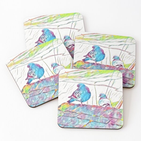 Item preview, Pair of Pretty Pigeons or  Doves? on the Peak :) designed and sold by DianeBP.