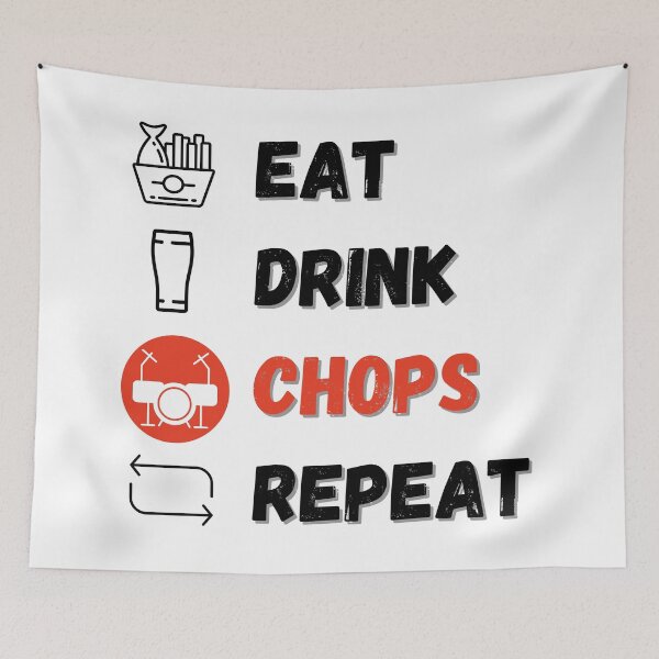 Item preview, Eat Drink Chops Repeat designed and sold by bloody-L.