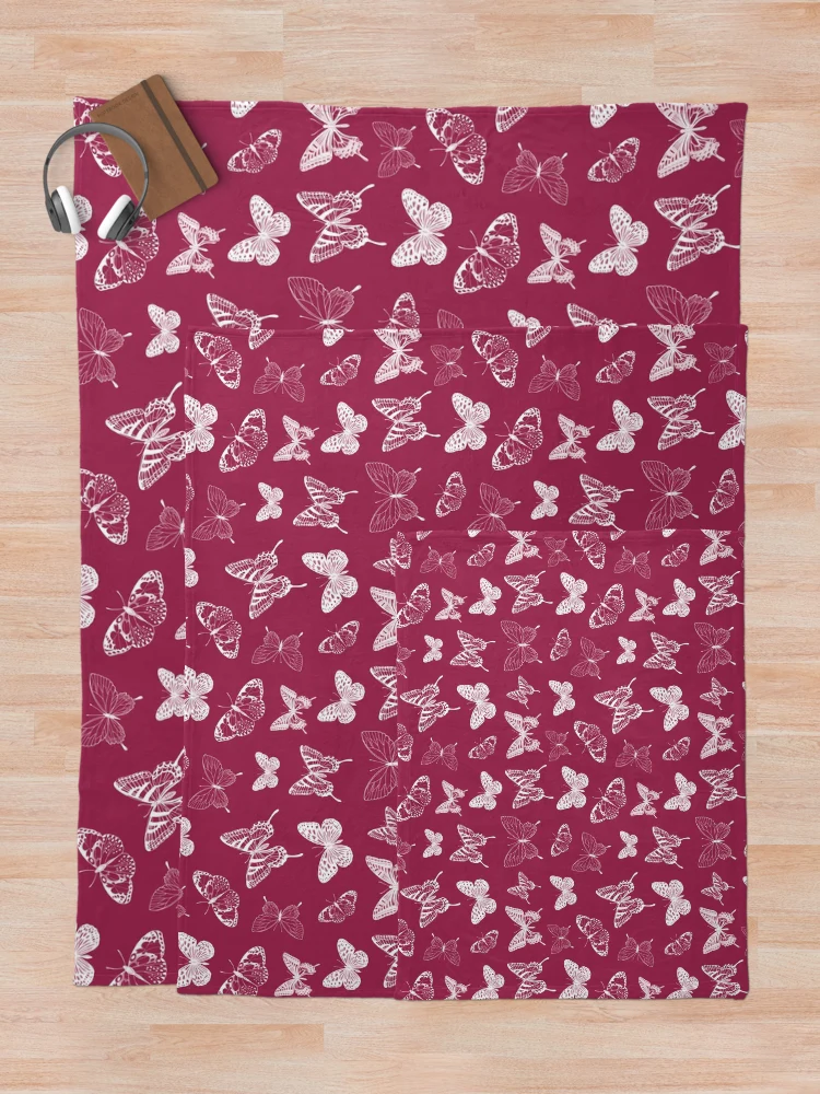 Thumbnail 5 of 6, Throw Blanket, Butterfly Pattern designed and sold by KP-Pattern.