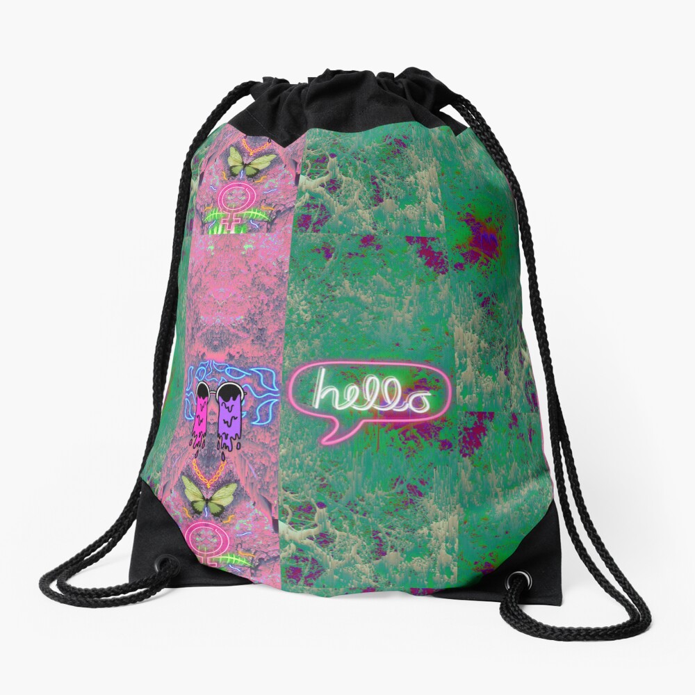 Hello? Drawstring Bag