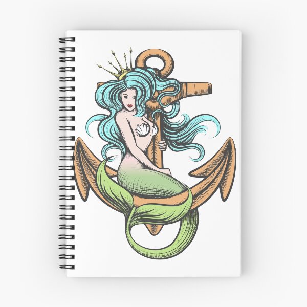 Aperçu de l'œuvre Sirène avec la Couronne sur l'ancre créée et vendue par devaleta.