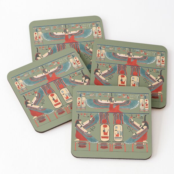 Item preview, Two Niches tableau from Thebes Egyptian illustration designed and sold by SolidEarthArt.