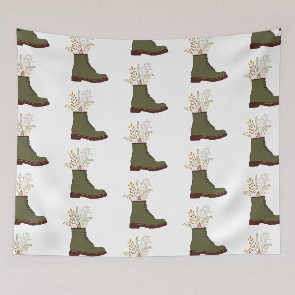 Item preview, Green Doc Martens with leaves designed and sold by Hinke van Gorsel.