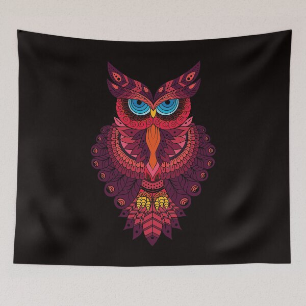 Item preview, Colourful gorgeous owl designed and sold by veczock.