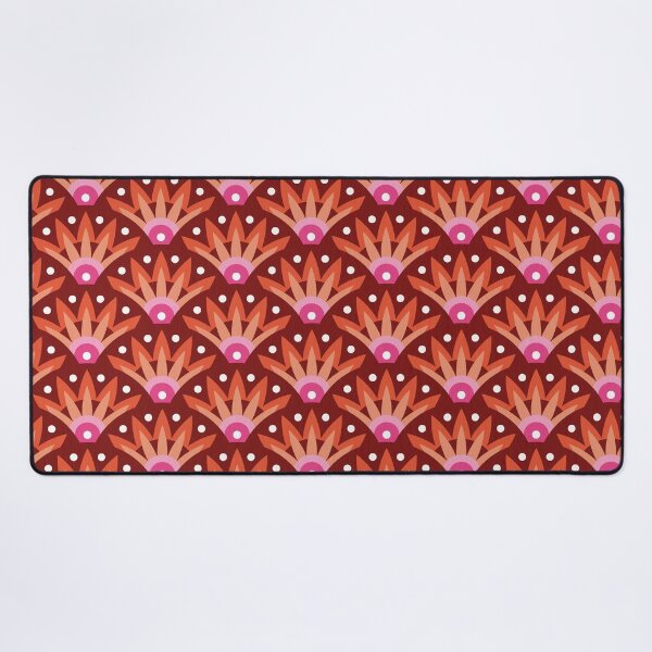 Item preview, Sunshine Seigaiha Wave – Pink & Maroon designed and sold by Cat Coquillette.